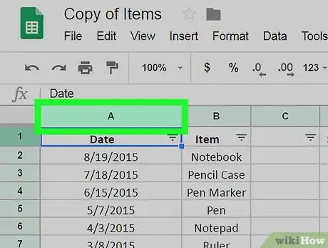 Image titled Make Cells Bigger on Google Sheets on PC or Mac Step 3