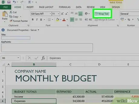 Image titled Keep Text in One Cell in Excel Step 4