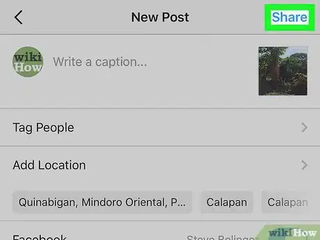 Image titled Share from Instagram to Facebook on iPhone or iPad Step 9