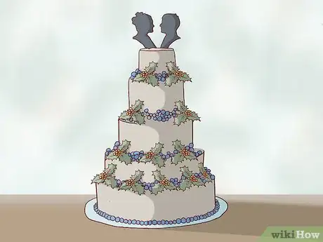 Image titled Decorate a Winter Wedding Cake Step 7