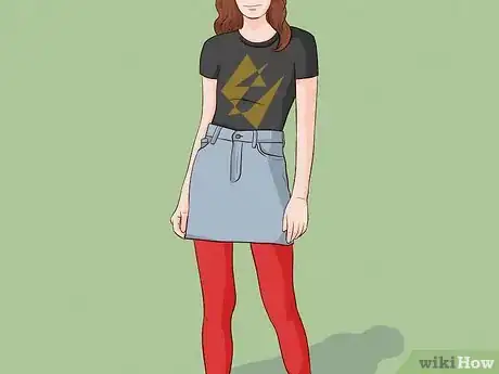 Image titled Wear Red Tights Step 1