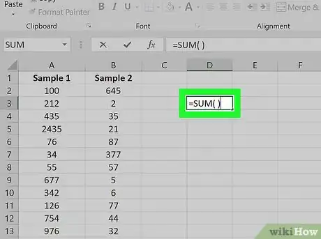Image titled Add Up Columns in Excel Step 5