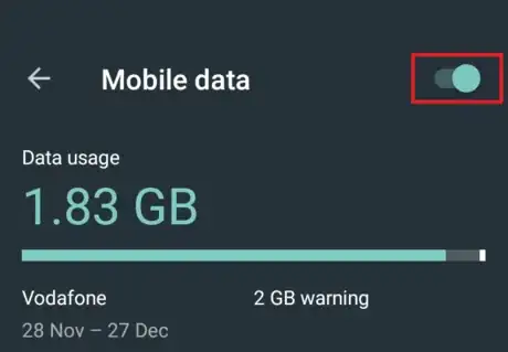 Image titled Turn off the mobile data on Android 7.png