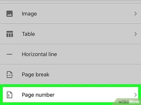 Image titled Add Page Numbers in Google Docs on iPhone or iPad Step 4