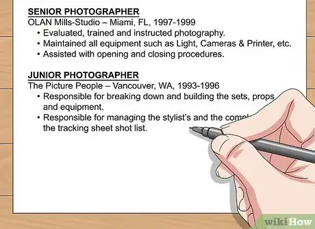 Image titled Create a Photography Resume Step 9