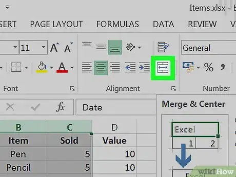 Image titled Merge Cells in Excel Step 4