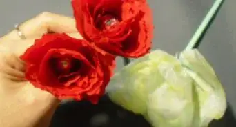 Make a Paper Napkin Flower With a Plastic Straw