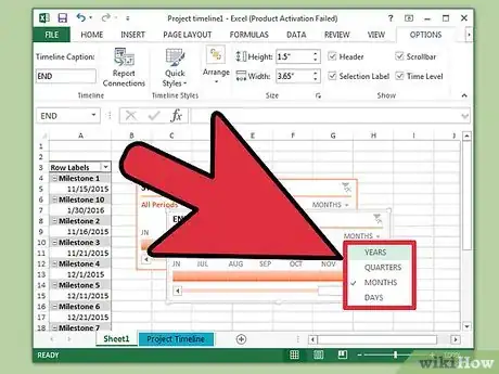 Image titled Create a Timeline in Excel Step 11