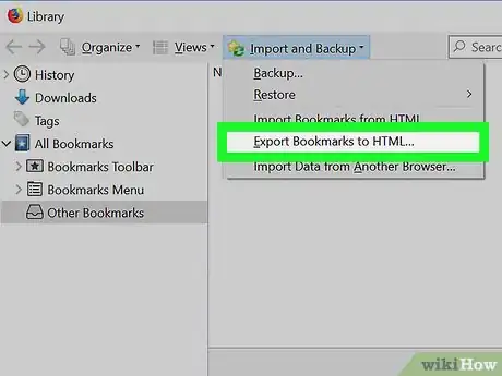 Image titled Export Bookmarks from Firefox Step 7
