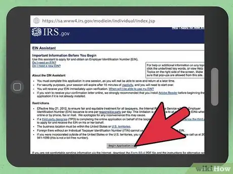 Image titled Get an Employer Identification Number Step 2