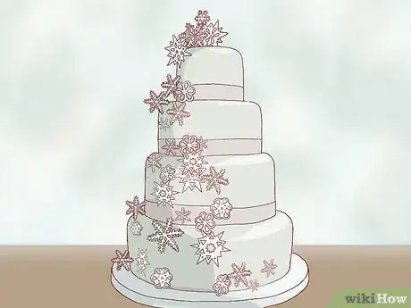 Image titled Decorate a Winter Wedding Cake Step 1