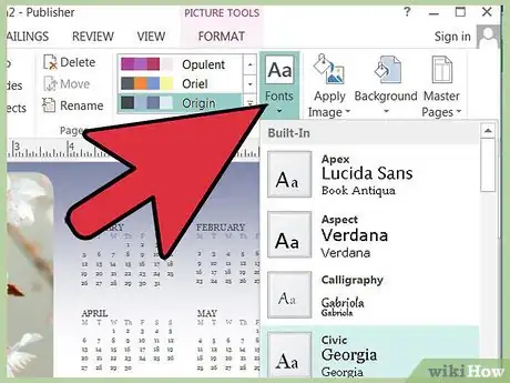Image titled Make a Monthly Calendar with Microsoft Publisher Step 6