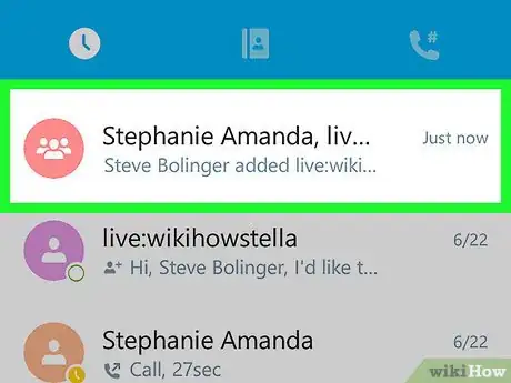 Image titled Leave a Group Chat on Skype on Android Step 2