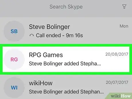 Image titled Leave a Group Chat on Skype on iPhone or iPad Step 6