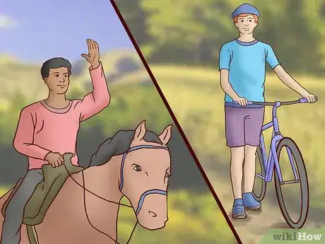 Image titled Yield to a Horse on a Multi Use Trail Step 4