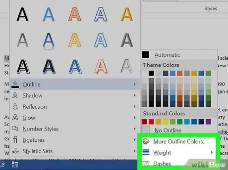 Image titled Make Outline Text in Word Step 5