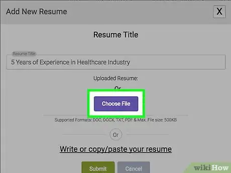 Image titled Post Your Resume on Monster Step 6