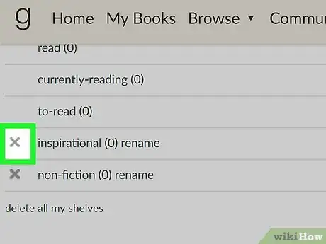 Image titled Remove a Bookshelf on Goodreads Step 5