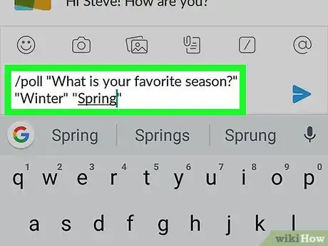 Image titled Create a Poll on Slack on Android Step 9