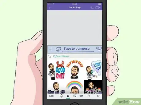 Image titled Use Bitmoji with Viber on iPhone or iPad Step 6