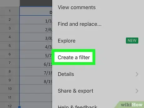 Image titled Sort by Date on Google Sheets on iPhone or iPad Step 5