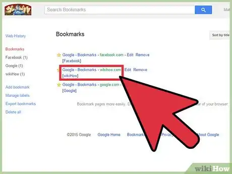 Image titled Access Bookmarks on Google Chrome Step 12