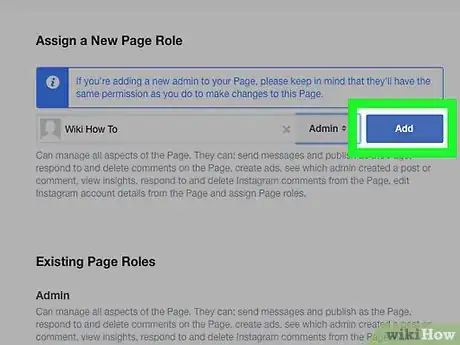 Image titled Give Someone an Admin Role on Your Facebook Page Step 11