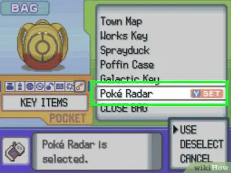 Image titled Use the Poké Radar in Pokémon Diamond and Pearl Step 3