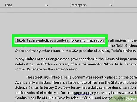 Image titled Make Outline Text in Word Step 2