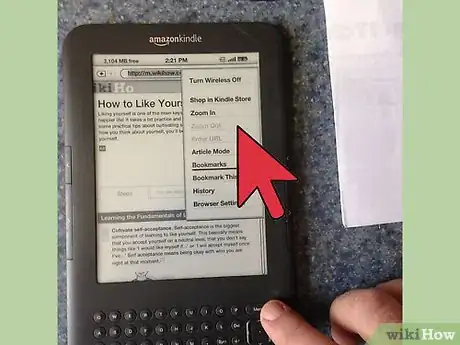 Image titled Use the Experimental (Web) Browser on a Kindle Keyboard Step 8