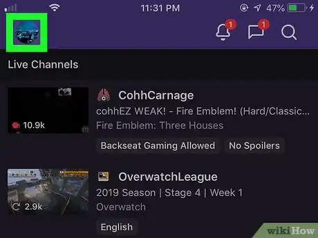 Image titled Share a Link to a Twitch Stream on iPhone or iPad Step 2