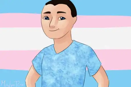 Image titled Smiling Transgender Guy and Flag.png