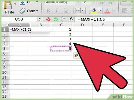 Image titled Use the MAX, MIN and AVERAGE Functions in Excel 2013 Step 3