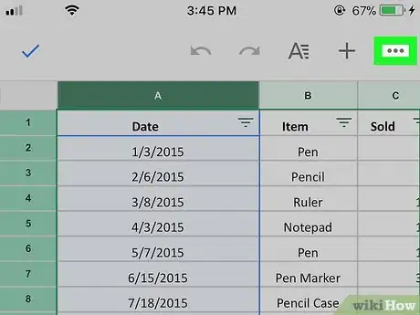 Image titled Sort by Date on Google Sheets on iPhone or iPad Step 4