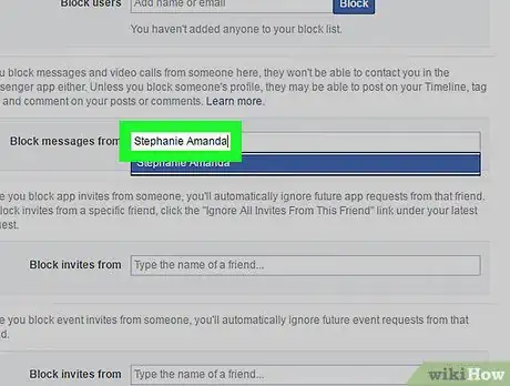 Image titled Block Facebook Messages on a PC or Mac Step 5