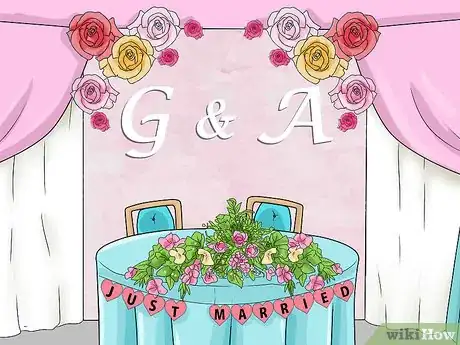 Image titled Decorate the Bride and Groom Table Step 14