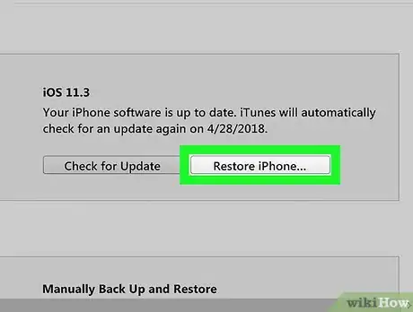 Image titled Restore a New iPhone from iTunes on PC or Mac Step 11