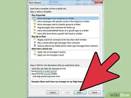 Image titled Manage Email Using Microsoft Outlook Rules Step 4