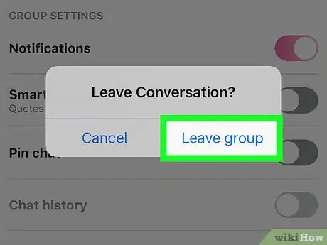 Image titled Leave a Group Chat on Skype on iPhone or iPad Step 9