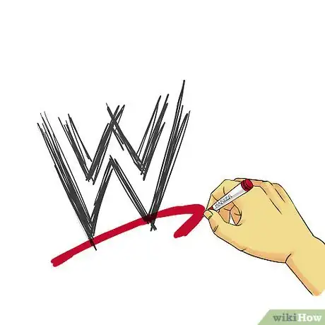 Image titled 03 Take a red marker and quickly underline it, again using sketch lines. Step 03