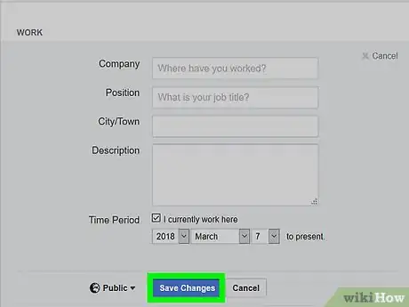 Image titled Add Work on Facebook Step 8