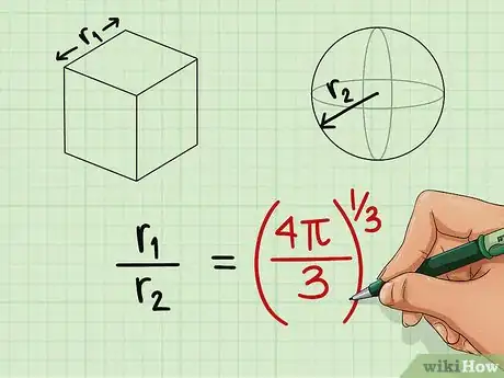 Image titled Determine a Cube and Sphere of Equal Volume Step 5