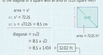 Find the Diagonal of a Square Using Its Area