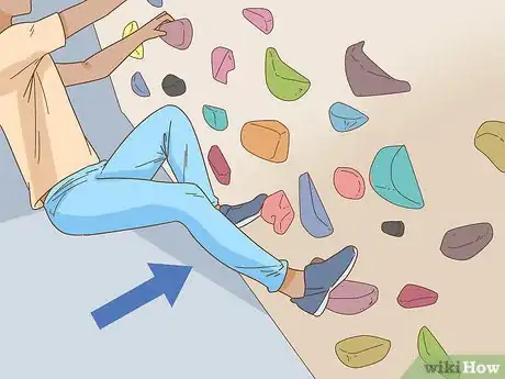Image titled Rock Climb Overhangs on a Rock Wall Step 4