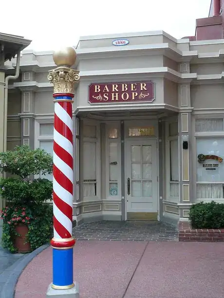Image titled Barber Shop Pole Magic Kingdom Walt Disney World