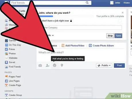 Image titled Post Multiple Photos on Facebook Step 2