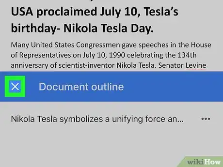 Image titled Add an Outline to a Google Doc on iPhone or iPad Step 5