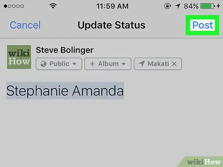 Image titled Tag People in a Facebook Status Step 6