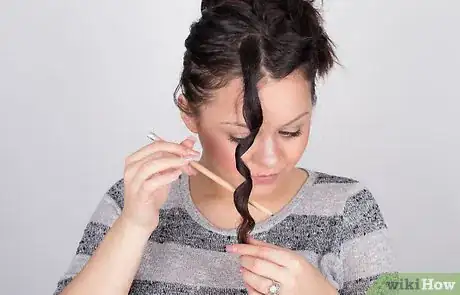 Image titled Curl Your Hair with a Pencil Step 5