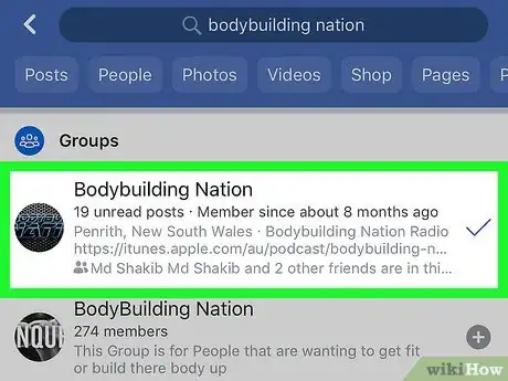 Image titled Block a Facebook Group on iPhone or iPad Step 2